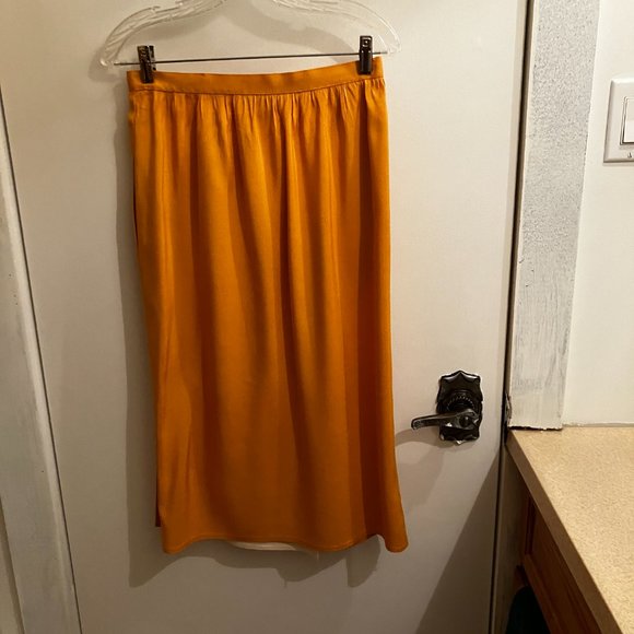 christune forti skirt suit size 14 orange and cream - Picture 10 of 13